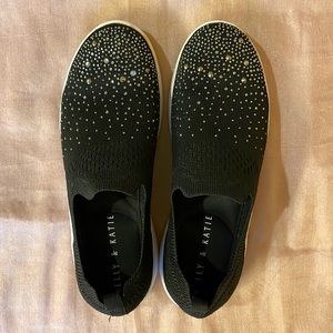 SOLD! Kelly & Katie black stretch sneaker with rhinestone glam